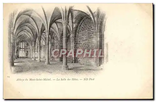 Cartes postales Abbaye Du Mont Saint Michel La Salle Des Hotes