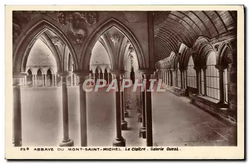 Ansichtskarte AK Abbaye Du Mont Saint Michel Le Cloitre Galerie Ouest