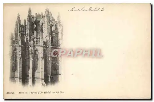 Cartes postales Mont St Michel Abbaye Abside De l&#39Eglise