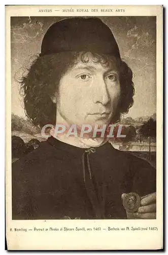 Ansichtskarte AK Anvers Musee Royal Des Beaux Arts Memling Portrait de Nicolas di Sfarzore Spinelli