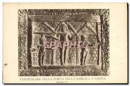 Cartes postales Particolare Della Porta Della Basilica S Sabina Secolo V