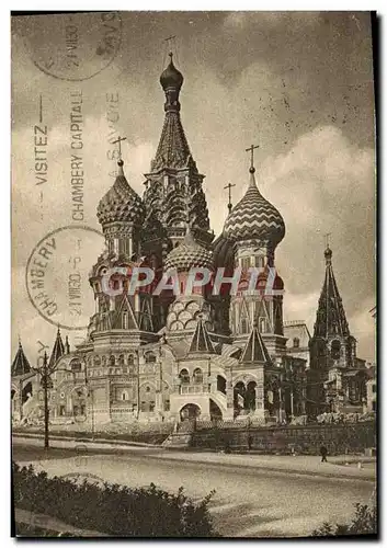 Ansichtskarte AK Moscou La Cathedrale De Basile Le Saint Russie