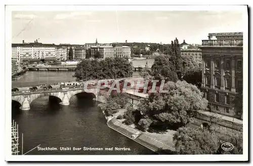 Ansichtskarte AK Stockholm Utsikt Over Strommen Med Norrbro
