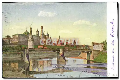Cartes postales Moscou Vue Du Kremlin Du Cote Du quai Kropotkine