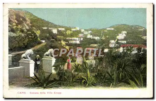 Cartes postales Capri Entrata Della Villa Krupp Lion