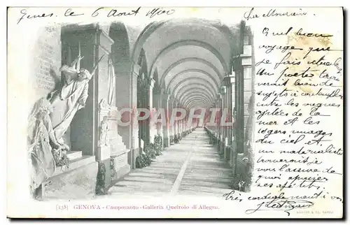 Cartes postales Genova Camposanto Galleria Queirolo Di Allegro