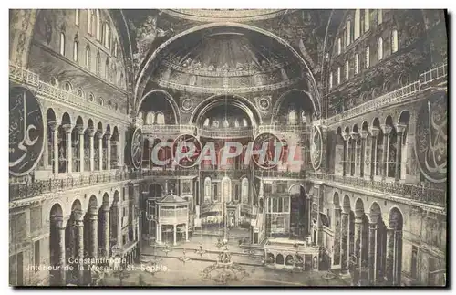 Ansichtskarte AK Constantinople Interieur De La mosquee Ste Sophie Turquie