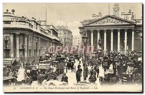 Cartes postales London The Royal Exchange and Bank of England