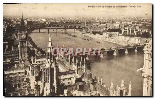 Ansichtskarte AK London Unique view of houses of Parliament County hall