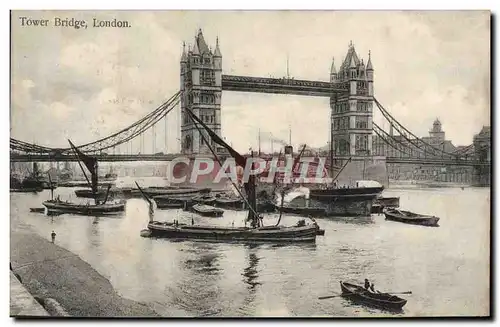 Cartes postales London Tower Bridge Bateaux