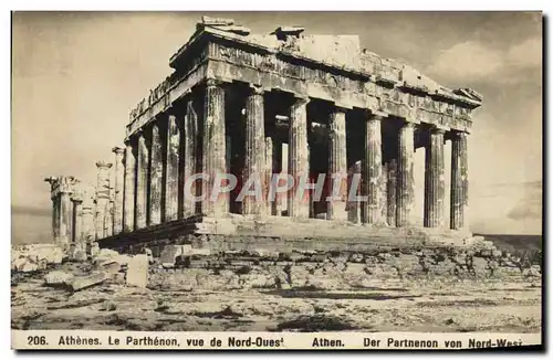 Cartes postales Athenes La Parthenon Vue de Nord Ouest