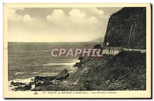 Ansichtskarte AK Route de Bougie a Djidjelli Les grandes falaises