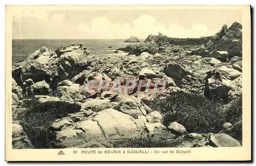 Cartes postales Route de Bougie a Djidjelli En vue de Djidjelli