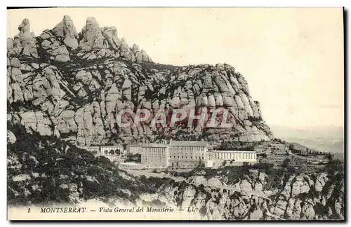 Cartes postales Montserrat Vista General del Monasterio