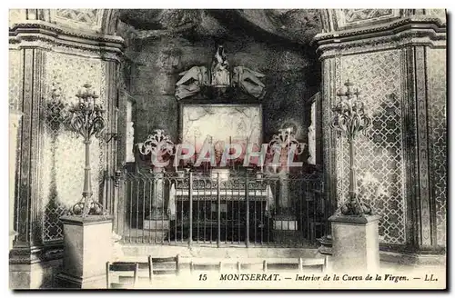 Ansichtskarte AK Montserrat Interior de la Cueva de la Virgen