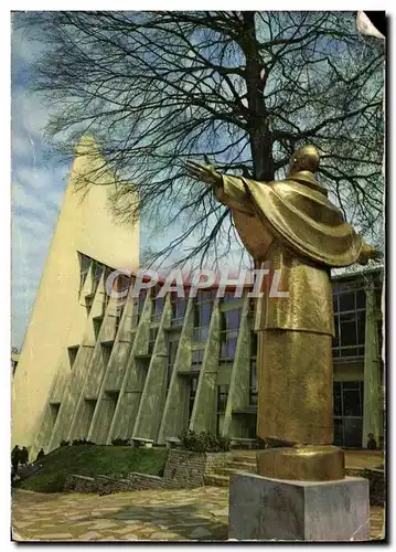 Moderne Karte Exposition de Bruxelles 1958 Pavillon du Saint siege Statue de sa saintete Pie XII