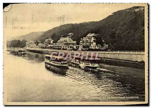 Cartes postales Namur Kursaal et bateaux pour touristes
