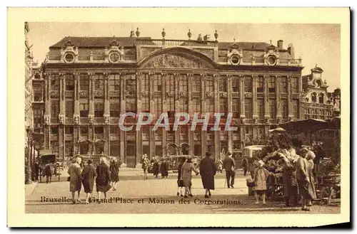 Cartes postales Bruxelles Grand Place et Maison des Corporations