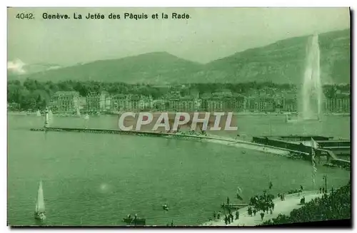 Cartes postales Geneve La Jetee des Paquis et la Rade