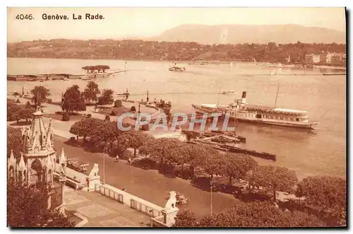 Cartes postales Geneve La Rade Bateau