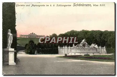 Cartes postales Schonbrunn Wien Glorietie Und Neptungrotle im