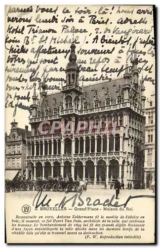 Cartes postales Bruxelles Grand Place Maison du Roi