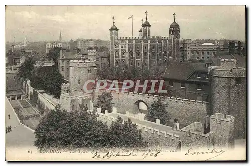 Cartes postales London The Tower of from Top of Towre Bridge