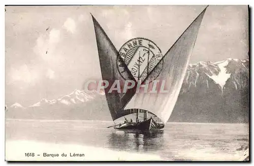 Cartes postales Barque du Leman Bateau Suisse