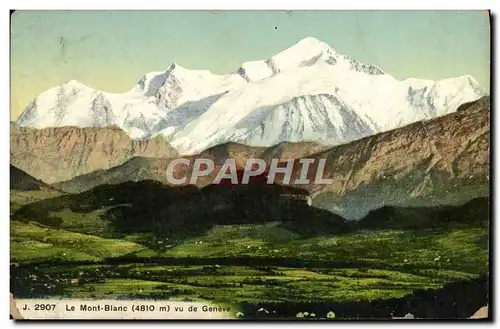 Cartes postales Geneve Le Mont Blanc