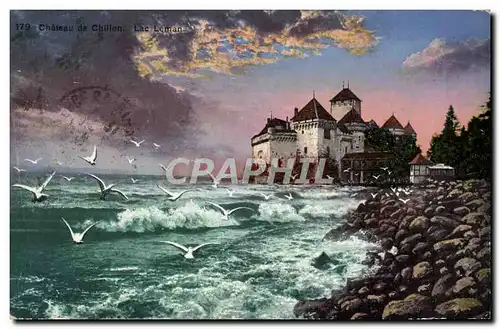 Cartes postales Chateau de Chillon Lac Leman Mouettes