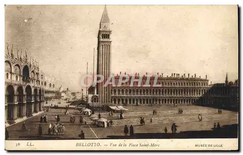 Cartes postales Bellotto Vue de la Place saint Marc Musee de lille