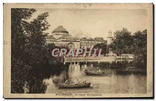 Cartes postales Wiesbaden Kurhaus Gartenseite