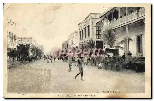 Cartes postales Djibouti Rue d&#39Abyssinie Cote de sSomalis