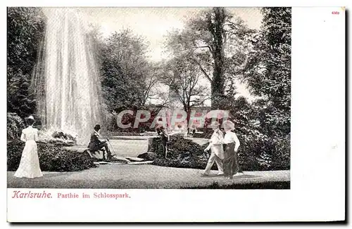 Cartes postales Karlsruhe Parthie im Schlosspark