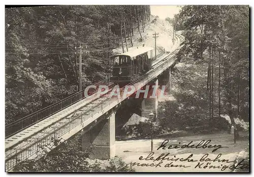 Cartes postales Heidelberg Die Neue Elektrische Bahn Funiculaire Train