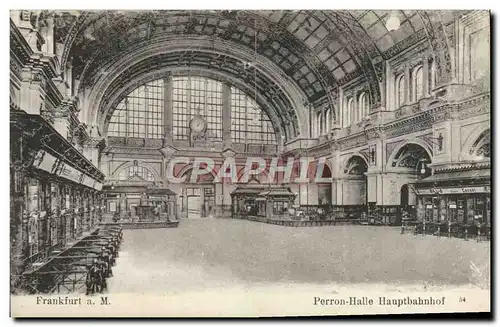 Cartes postales Frankfurt Perron Halle Hauptbabnhof