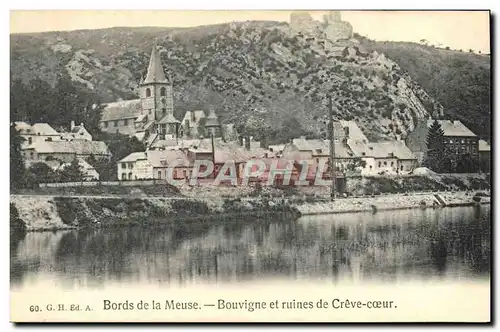 Cartes postales Borde de la Meuse Bouvigne et Ruines de Creve Coeur