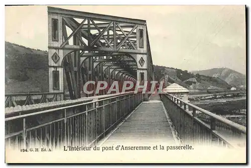 Cartes postales L&#39Interieur du Pont D&#39Anseremme et la Passerelle