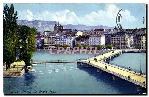 Cartes postales Geneve Le Grand Quai