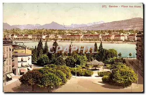 Cartes postales Geneve Place des Alpes