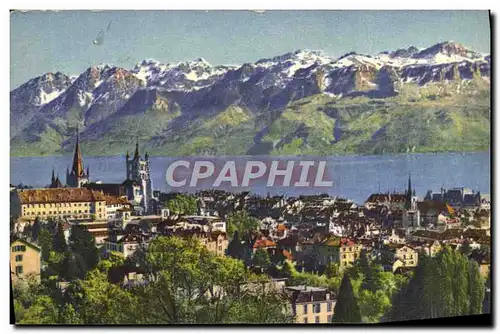 Cartes postales Lausanne Vue Generale et les Alpes