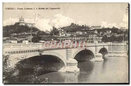 Ansichtskarte AK Torino Ponte Umberto I e Monte dei Cappuccini