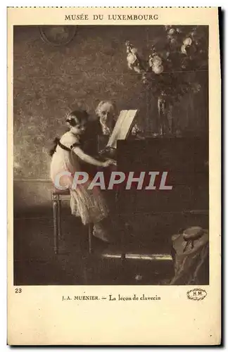 Cartes postales Musee Du Luxembourg Muenier La lecon de clavecin Piano