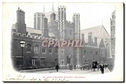 Cartes postales John's College Gateway Cambridge