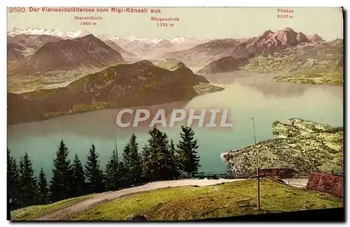 Cartes postales Der Vierwaldstattersee Vom Rigi Kanzeli Aus