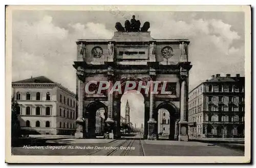 Ansichtskarte AK Munchen Siegestor Haus Des Deutschen Rechts