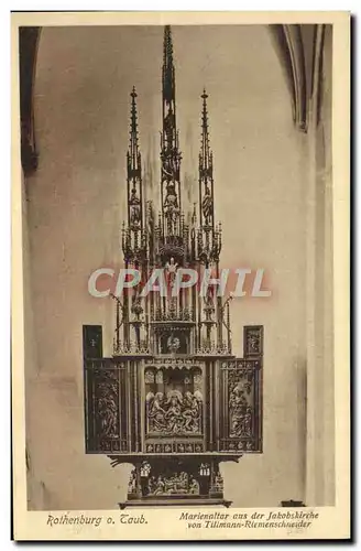 Ansichtskarte AK Rothenburg Jaub Marienaltar Aus Der Jakobskirche