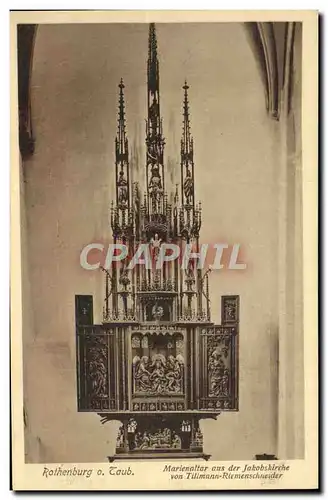 Cartes postales Rothenburg Jaub Marienaltar Aus Der Jakobskirche
