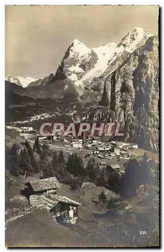 Cartes postales Murren Wetterhorn Eiger u Monch