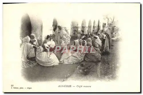 Cartes postales Algerie Cafe Maure Hommes